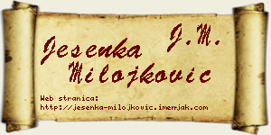 Jesenka Milojković vizit kartica
